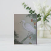 Egret Scroll von Hishida Shunso Postkarte (Stehend Vorderseite)