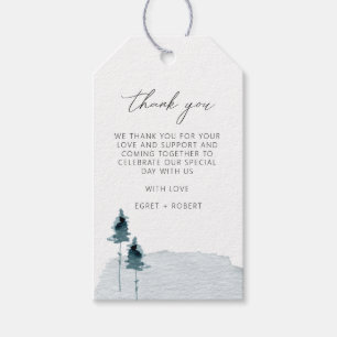 EGRET Slate Blue Pine Tree Vielen Dank für Ihre Ge Geschenkanhänger