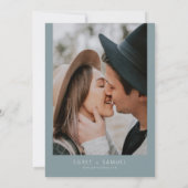 EGRET Slate Blue Watercolor Pine Save the Date Einladung (Rückseite)