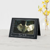 Egret Spreading Wings auf Wasser Karte (Gelbe Blume)