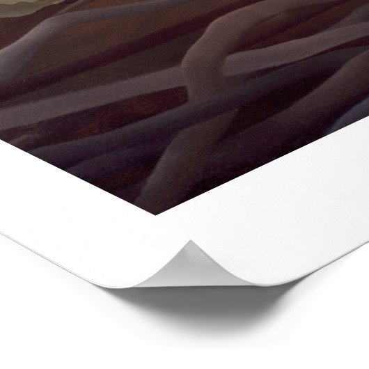 Egret und Palms Poster (Ecke)