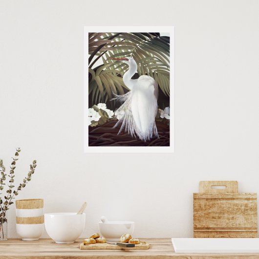 Egret und Palms Poster (Küche)