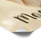 Egret-Vogel-Baby auf dem Mond Poster (Ecke)