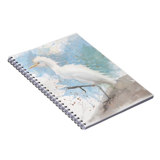 Egret Wasserfarbe Notizblock (Rechte Seite)