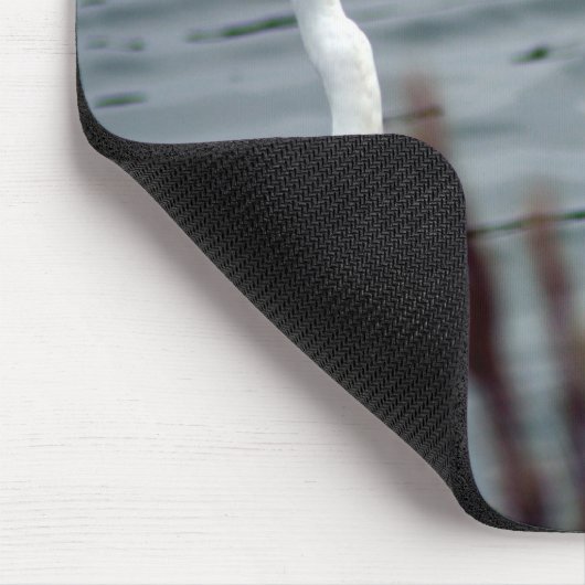 Egret (Weißheron), am Ufer stehend Mousepad (Ecke)