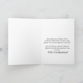 Egret white bird Papa Spanish Birthday Card Karte (Innenseite)