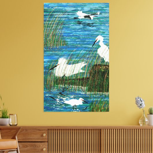 Egret Zuhause Leinwanddruck (Insitu (Wohnzimmer))
