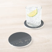 Egrets am Mitternachtsblau Getränkeuntersetzer (Seite)