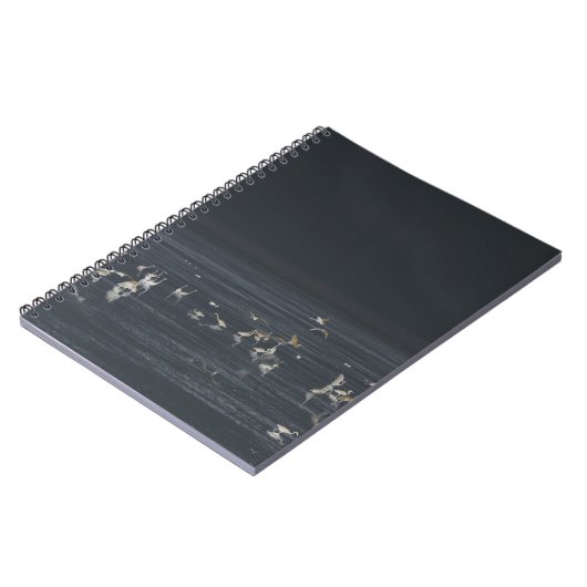 Egrets am Mitternachtsblau Notizblock (Linke Seite)