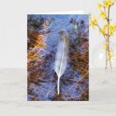 Egret's Feather Karte (Gelbe Blume)