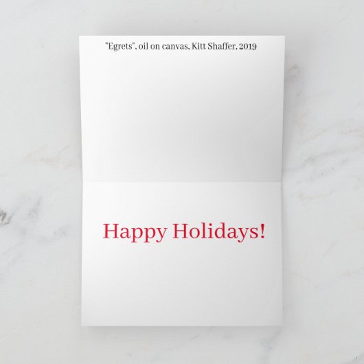 Egrets Holiday Card Karte (Innenseite)