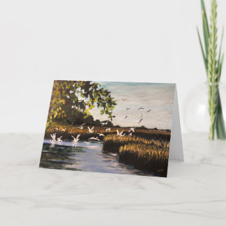 Egrets Holiday Card Karte