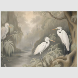 Egrets in der Wildnis Seidenpapier