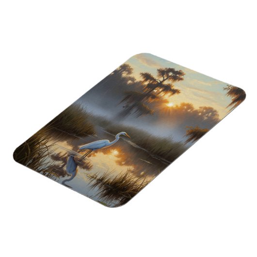 Egrets in Everglades National Park Morning Magnet (Linke Seite)