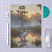 Egrets in Everglades National Park Morning Seidenpapier (Handwerk)