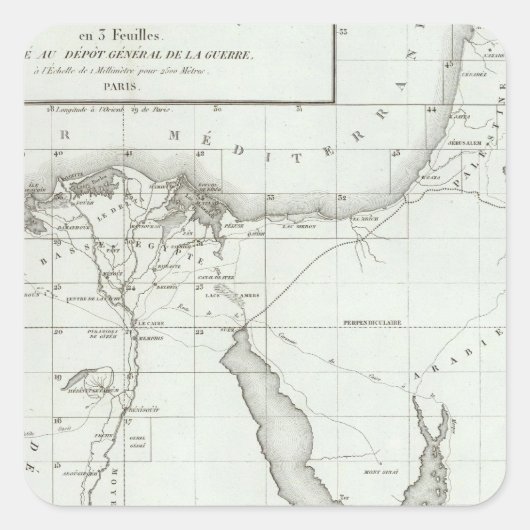 Egyopt und Palästina Quadratischer Aufkleber (Vorderseite)