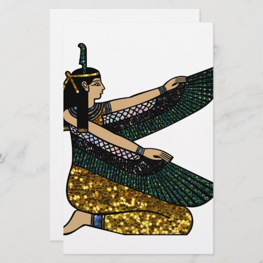 egypische Göttin Briefpapier (Vorne/Hinten)