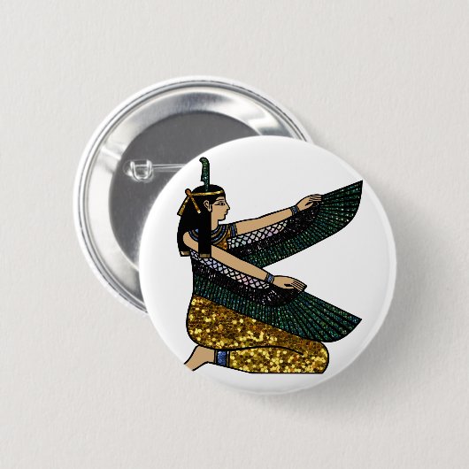 egypische Göttin Button (Vorne & Hinten)