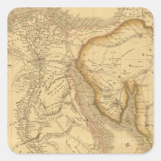Egypt 7 quadratischer aufkleber (Vorderseite)