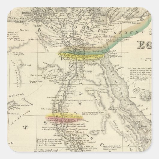 Egypt 7 quadratischer aufkleber (Vorderseite)