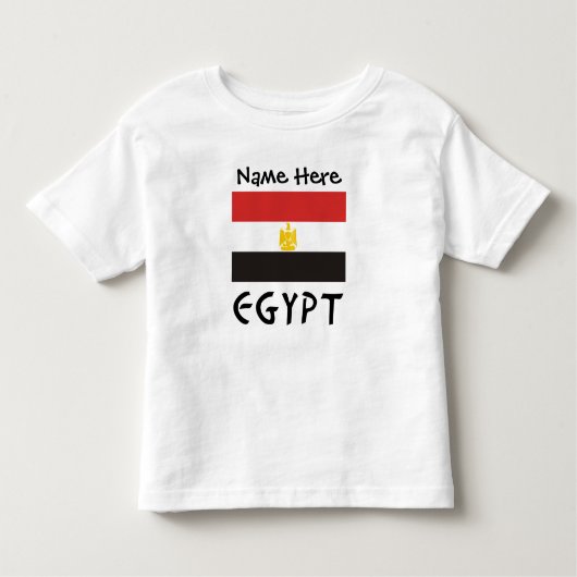 Egypt and Egyptian Dlag with Your Name Kleinkind T-shirt (Vorderseite)