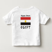 Egypt and Egyptian Dlag with Your Name Kleinkind T-shirt (Rückseite)