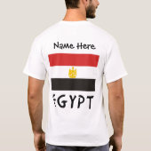 Egypt and Egyptian Dlag with Your Name T-Shirt (Rückseite)