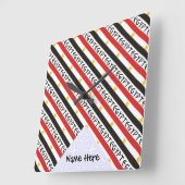 Egypt and Egyptian Flag Tiled with Your Name Quadratische Wanduhr (Winkel)