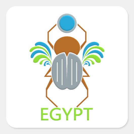 EGYPT-Aufkleber Quadratischer Aufkleber (Vorderseite)