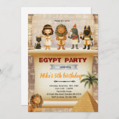 Egypt kids birthday party Invitation Einladung (Vorne/Hinten)