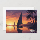 Egypt Nile Felucca Postkarte (Vorne/Hinten)