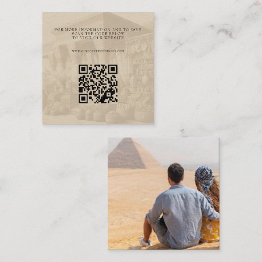 Egypt Passport QR Begleitkarte (Vorne/Hinten)