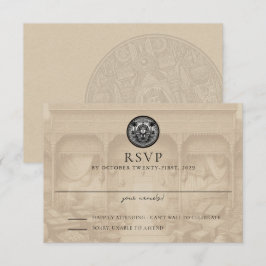 Egypt Passport Wedding Response Card RSVP Karte