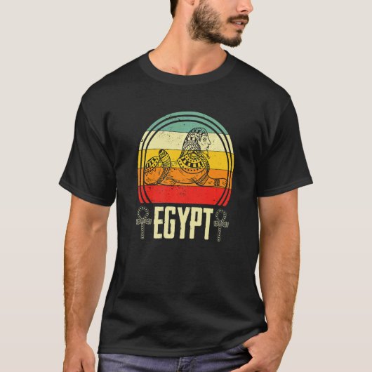 Egypt Pharaoh Anubis Sphinx Egyptology Pyramids T-Shirt (Vorderseite)
