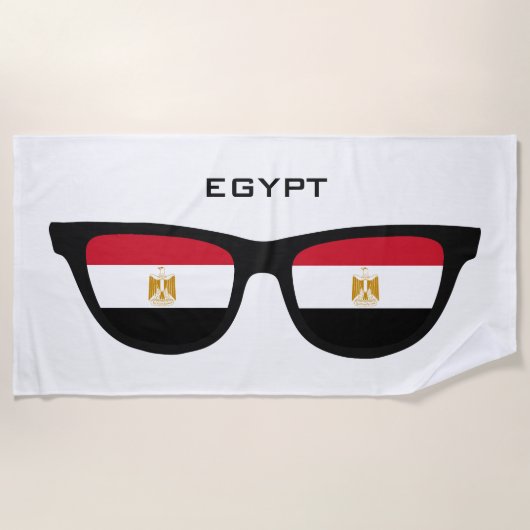 EGYPT Shades benutzerdefinierte Text Strand Handtu Strandtuch (Vorderseite)