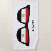 EGYPT Shades benutzerdefinierte Text Strand Handtu Strandtuch (Vorderseite)