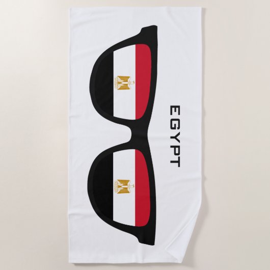 EGYPT Shades benutzerdefinierte Text Strand Handtu Strandtuch (Vorderseite)
