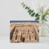 Egypt, The Great Temple of Ramses II, Abu Simbel Postkarte (Stehend Vorderseite)