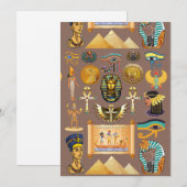 Egyptian Ancient Hieroglyphic Pattern Symbol Feiertagskarte (Vorne/Hinten)