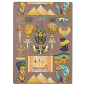 Egyptian Ancient Hieroglyphic Pattern Symbol Klemmbrett (Rückseite)