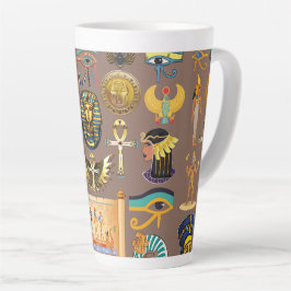 Egyptian Ancient Hieroglyphic Pattern Symbol Milchtasse
