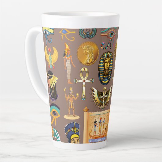 Egyptian Ancient Hieroglyphic Pattern Symbol Milchtasse (Linke Ecke)