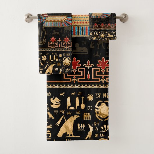 Egyptian Cat - Bastet Badhandtuch Set (Insitu)