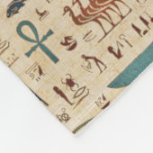Egyptian Cat - Bastet on papyrus Fleecedecke (Ecke)