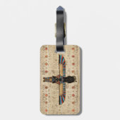 Egyptian Cat - Bastet on papyrus Gepäckanhänger (Rückseite vertikal)