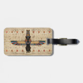 Egyptian Cat - Bastet on papyrus Gepäckanhänger (Rückseite horizontal)