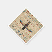 Egyptian Cat - Bastet on papyrus Serviette (Ecke)