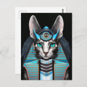 Egyptian cat postkarte (Vorne/Hinten)