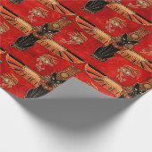 Egyptian Cats and Eye of Horus pattern Geschenkpapier (Ecke)
