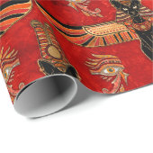 Egyptian Cats and Eye of Horus pattern Geschenkpapier (Rolleneckpunkt)